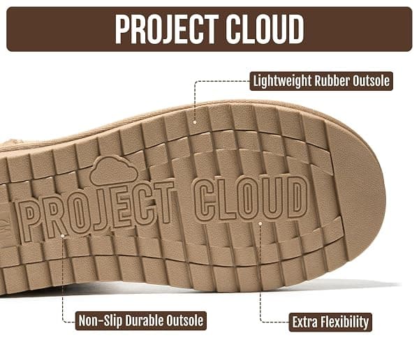 Project Cloud 100% Genuine Leather Comfortable Womens Ankle Boots | Water Resistant Memory Foam Insole Winter Shoes - Trendy Footwear Outdoor Fall Shoes for Women - Winter Boots for Women thumbnail 5