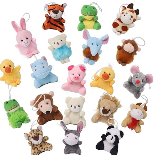Juegoal 26 Pack Christmas Mini Animal Plush Toy Set, Cute Small Stuffed Animal Keychain Set, Goodie Bag Fillers, Carnival Prizes for Kids, Assortment Kid Valentine Gift Easter Egg Filter Party Favors thumbnail 5