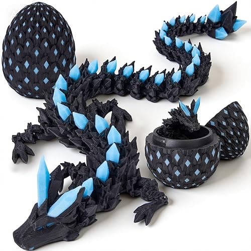 3D Printed Dragon Eggs Glow in The Dark Articulated Dragon Toys Cool Dino Fidget Toy Animals Dinosaur Eggs Stocking Stuffers for 4-6 5-7 8-12 Teens Girls Kids Boys Kids thumbnail 9