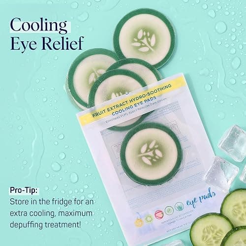SpaLife Cooling Cucumber Eye Pads | Spa Gifts & Korean Dark Circles & Puffy Eyes Treatment | Nourishing Cucumber Eye Pads | Eye Mask for Puffy Eyes Daily Depuffing Eye Patches | 4 Packs of 12 thumbnail 7