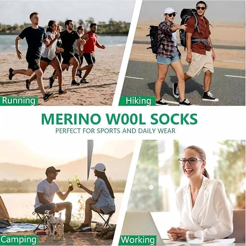 RZTT 3 Pairs 90% Merino Wool Socks for Men Women, Soft Thin Breathable Ankle Socks for Athletic Running Hiking Cycling thumbnail 6