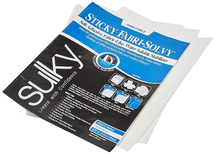 Sulky Sticky Fabri-Solvy Stabilizer 12/Pkg - 8.5"X11" - Image 1