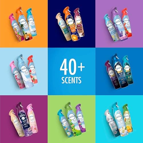 Febreze Air Mist, Air Freshener Spray, Odor Fighting Room Spray, Deodorizer for Home Bathroom Kitchen Office Apartment Dorm Room Classroom, Vanilla Suede, 8.1oz, 2ct thumbnail 9