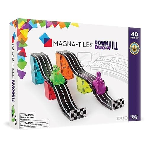 MAGNA-TILES Downhill Duo 40-Piece Magnetic Construction Set, The Original Magnetic Building Brand