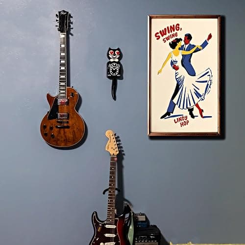 KIT CAT Klock Classic Black with Heart Eyes - Iconic Cat Clock with Moving Heart Eyes and Tail, Battery Operated Wall Clock, Made in USA, Perfect for Home Decor, Mid-Century Modern Clock, Unique Gift thumbnail 4