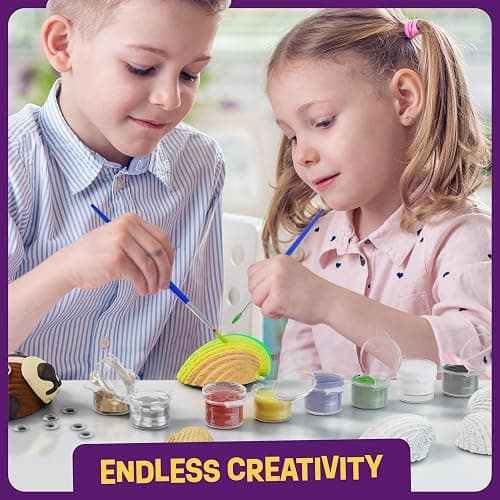 Dan&Darci Kids Sea Shell Painting Kit - Arts & Crafts Easter Gifts for Boys and Girls - Craft Activities Kits - Creative Art Activity Gift Toys for Age 6, 7, 8, 9, 10, 11 & 12 Year Old 8-12 thumbnail 8