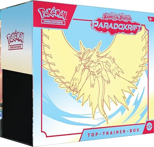 Pokémon - Trading Card Game: Top Trainer Box Crimson & Purple - Paradox: Crescent of Thunder (9 Booster Packs, 1 Holographic Full Screen Promo Card & Premium Accessories) - Crescent of Thunder - Image 1