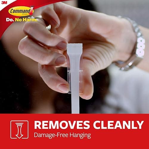 Command Medium Designer Hook, Pack of 2 Hooks and 4 Adhesive Strips, White - Damage Free Hanging - Holds up to 1.3kg thumbnail 5