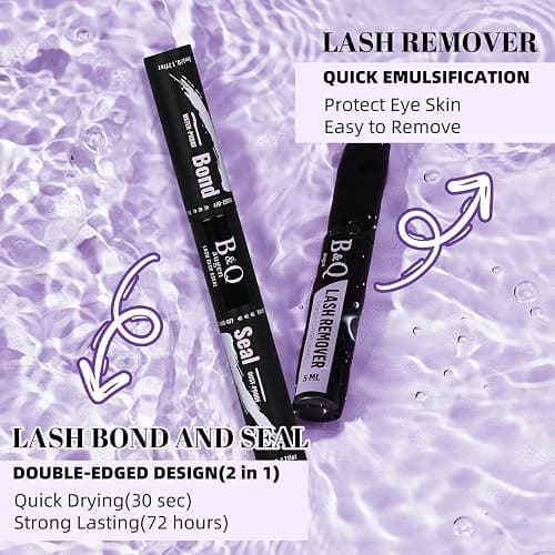 B&Qaugen Lash Extension Kit 192 PCS Eyelash Extension Kit D Curl Lash Clusters Kit Wispy Individual Lash Kit DIY Lash Extension Kit with Lash Glue and Remover Applications (B05+B06, Kit) thumbnail 5