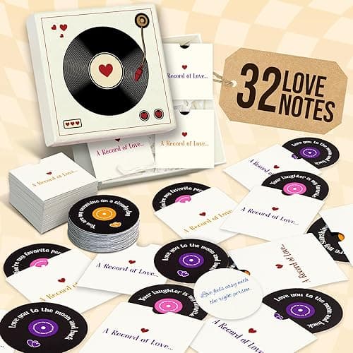 STOFINITY Mini Love Notes For Him - Happy Anniversary Card For Him Or Her, Record Love Card Letter Box For Couple, Romantic Valentines Day Card For Husband Wife, Cute Gifts For Boyfriend Girlfriend