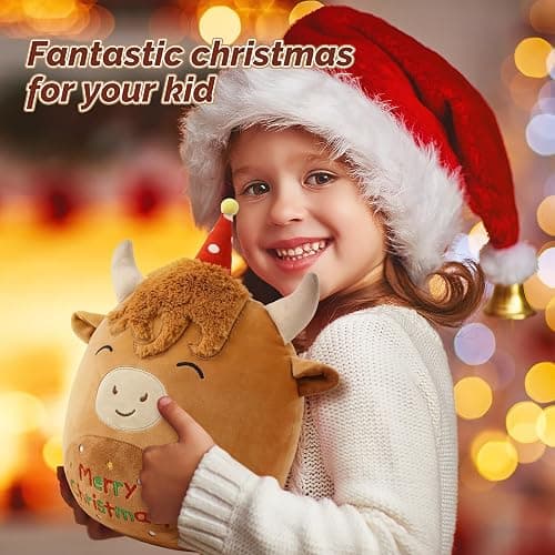 14'' Highland Cow Stuffed Animals Plush Pillows, Scottish Highland Cattle Plushies, Soft Stuffed Cow Plush Toys for Cuddle & Squish, Highland Cow Decor Highland Cow for Kid Adult - Highland Cow-2 thumbnail 4