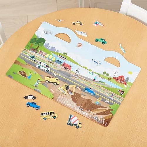 Melissa & Doug Vehicles Puffy Sticker Play Set Travel Toy with Double-Sided Background, 32 Reusable Puffy Stickers thumbnail 9