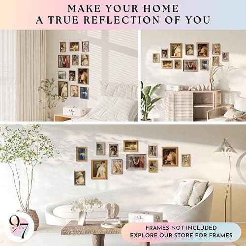 97 Decor Coquette Victorian Wall Decor - Vintage Wall Art Decor, Victorian Pictures French Lady Paintings, Maximalist Antique Decor Aesthetic Posters Romantic Art For Home Bedroom (Unframed) - Victorian thumbnail 4