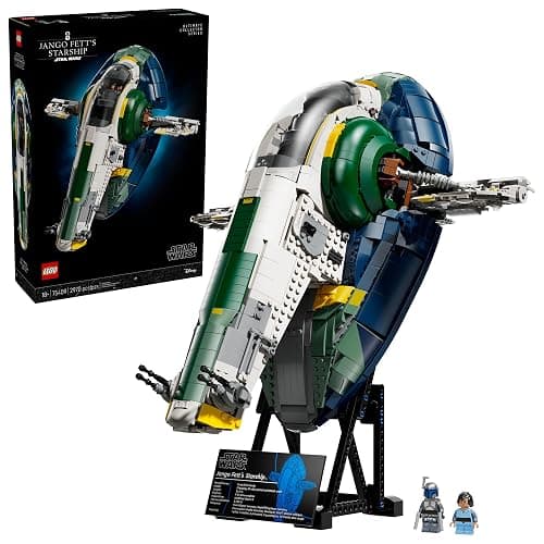 LEGO Star Wars Jango Fett’s Firespray-Class Starship Building Set for Adults - Attack of The Clones Collectible Model Kit and Room Decor - DIY Gift Idea for Men, Women, & Any Fans, Ages 18+ - 75409 - Image 1