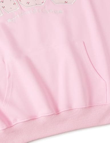 Aelfric Eden Womens Oversized Graphic Hoodies Y2k Flower Embroidery Number Print Pullover Hooded Sweatshirt Unisex thumbnail 5