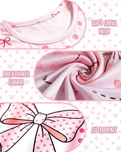 Girls Nightgowns Kids Nightdress 3-14 Years Short Sleeves Sleepwear Pajamas thumbnail 6