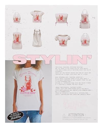 Bratz Stylin' Yasmin - Fashion Doll with Customisable T-Shirt for You, Comes with Accessories, Cute Toys for Girls, Brown thumbnail 12