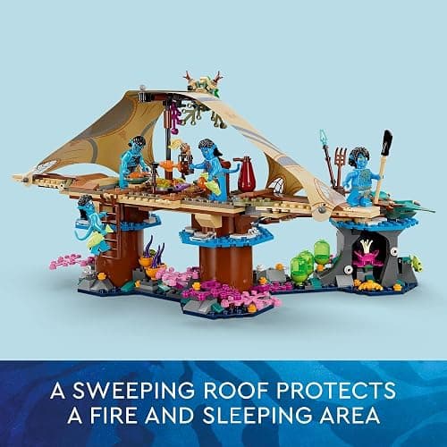 Lego Avatar: The Way of Water Metkayina Reef Home 75578, Building Toy Set with Village, Canoe, Pandora Scenes, Neytiri and Tonowari Minifigures, Movie Set thumbnail 5