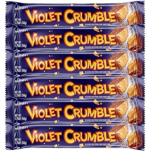 Violet Crumble Milk Chocolate Honeycomb Bars – 6-Pack – 1.76 oz Each – Made in Australia thumbnail 2
