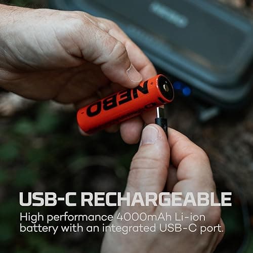 NEBO IllumaTrace Blood Tracker Flashlight | 180 Lumens, 3 Hour Run Time, Rechargeable Tracking Light for Big Game Hunters, Waterproof, High Grip Handle, White Light Mode, Includes USB Charging Cable thumbnail 5