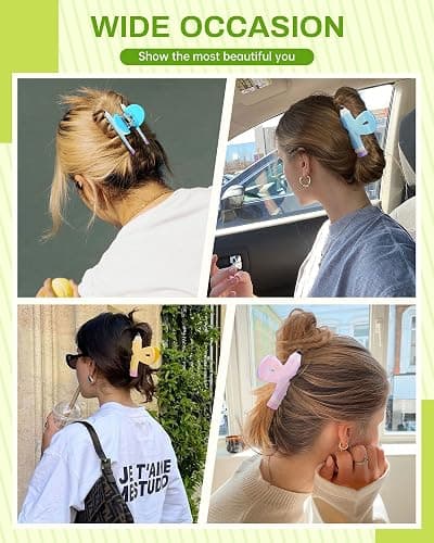 WELROG 3Pcs Hair Claw Clips for Women - Pencil Funny Claw Clips Back to School Appreciation Teacher Hair Clips thumbnail 4