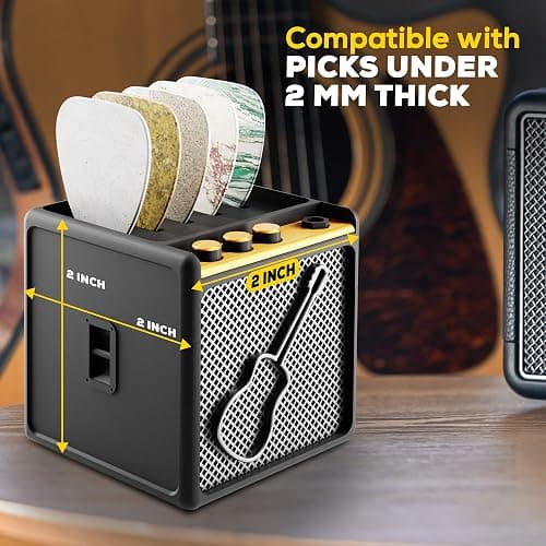 HOTCAN Guitar Pick Display Holder - Stylish Organizer for Music Enthusiasts and Musicians (Black) thumbnail 9
