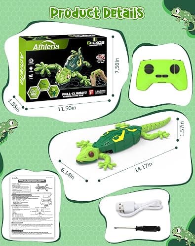 Wall Climbing Lizard,Wall Crawler Robot Gecko Remote Control,Floor Ceiling Crawling Electric Lizard Rc Car Toy,Cool Kids Toys,Easter Birthday Gifts for 3 4 5 6 7 8 9 10+ Year Old Boys Girls Teens thumbnail 7