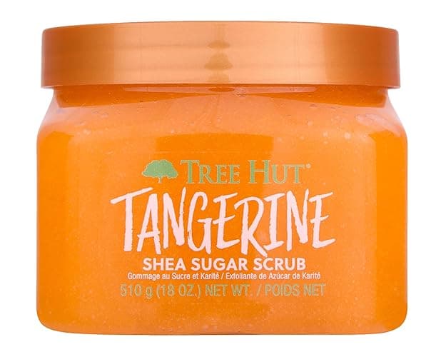 Tree Hut Tangerine Shea Sugar Scrub | Exfoliating Body Scrub Removes Dead, Dry Skin for a Soft & Hydrated Feel | Nourishing Essential Body Care | 18 fl oz. - Tangerine