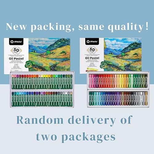 Artecho Oil Pastels Set of 50 Colors (8 x 60 mm), Soft Oil Pastels for Art Painting, Drawing, Blending, Art Supplies for Artists, Teachers thumbnail 4