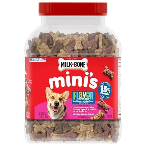 Milk-Bone Flavor Snacks Mini’s Dog Biscuits, Flavored Crunchy Dog Treats, 36 Oz. Canister thumbnail 10