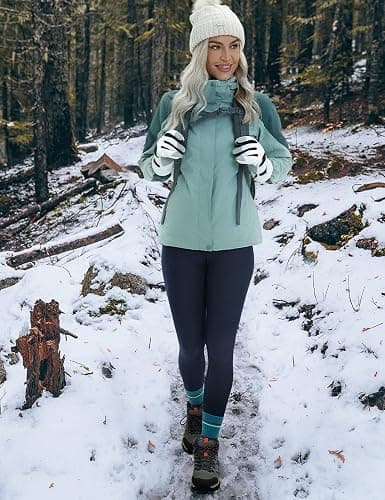CRZ YOGA Fleece Lined Leggings 28'' - Thermal Casual Lounge Workout Yoga Womens Full Length Pants Winter Warm thumbnail 3