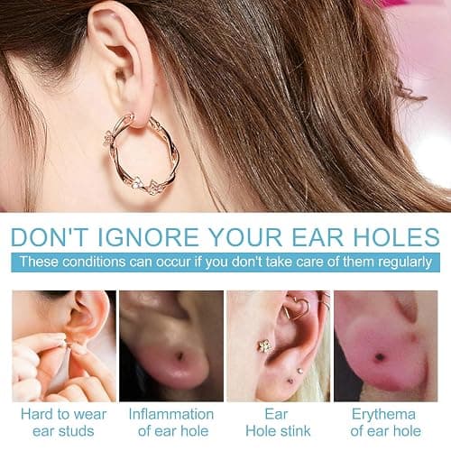 Piercing Aftercare Kit: Keloid Bump Care, Piercing Hole Maintenance (10ml), Piercing Aftercare Spray (60ml), Saline Aftercare Spray for Ear Nose Belly Septum Body, Gently Refreshes & Soothes thumbnail 7