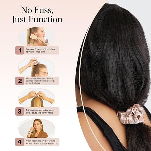 Kitsch Leopard Prints Satin Scrunchies for Women - No Crease Hair Ties for Girls, Scrunchies For All Hair Types and Textures, Perfect for Day or Night | Ideal Gifts for Women - 5 Pcs thumbnail 6