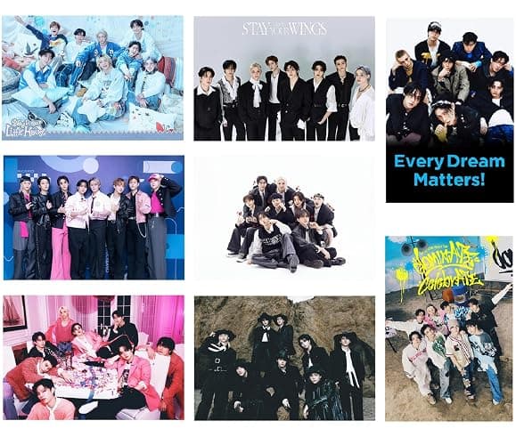 MeiYiYou 8PCS Stray-k Posters,2025-2026 Stray-k Album Poster Wall Painting Photos Art for Birthday Party Decoration(Purple) thumbnail 4