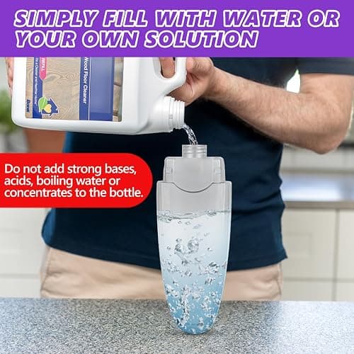 HOMTOYOU Spray Mops for Floor Cleaning: Wet Mop for Hardwood Tile Wood Laminate Vinyl - 3 Washable Microfiber Pads for Swiffer Powermop - Absorbs Pet Hair Dust thumbnail 6