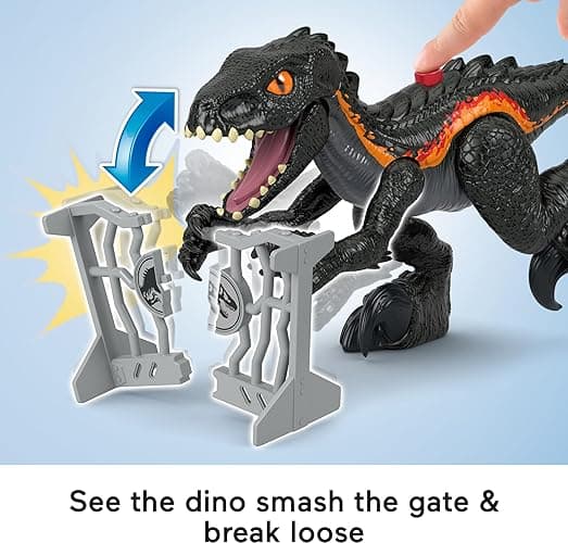 ​Fisher-Price Imaginext Jurassic World Dinosaur Toy Indoraptor with Scratching Action & Accessories for Pretend Play Kids Ages 3+ Years thumbnail 5