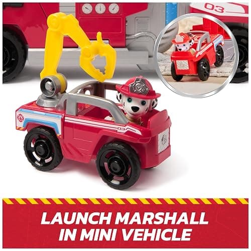 Paw Patrol Fire Rescue: Rapid Reload Fire Truck with Marshall Figure, Quick-Fire Launcher, Lights & Sounds, Kids Toys for Boys & Girls Ages 3 and Up thumbnail 7