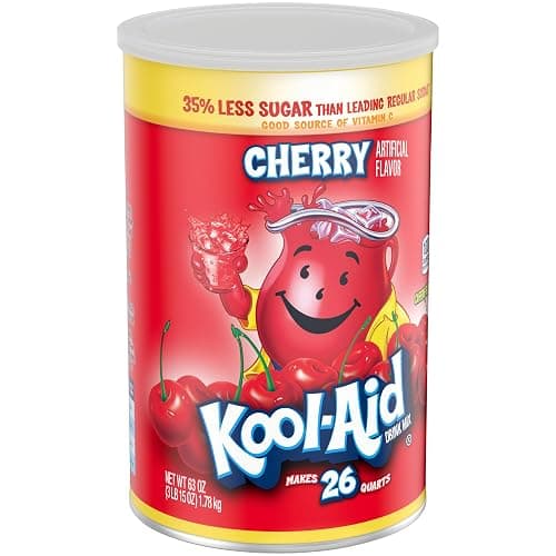 Kool-Aid Caffiene Free Jumbo Cherry Sweetened Powdered Drink Mix 1 Count 63 oz Canister thumbnail 9