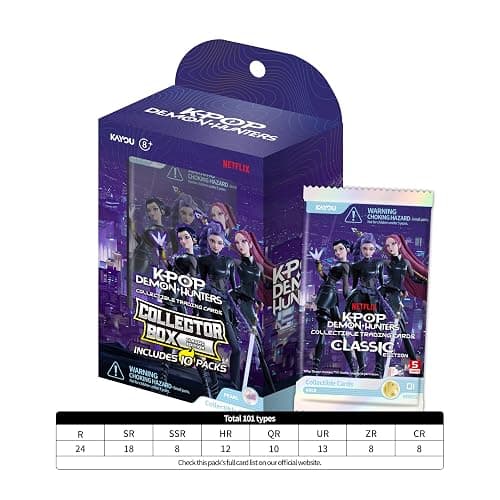 Kayou Kpop Demon Hunters Collectible Trading Cards, Classic Edition, Series 1, Collector Box, 10 Packs thumbnail 3