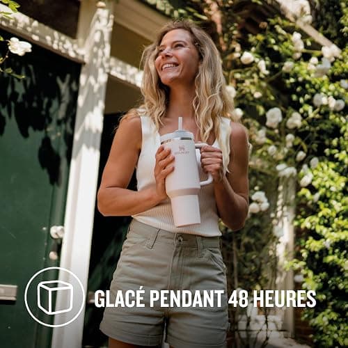 Stanley Quencher H2.0 FlowState Mug Isotherme avec Paille 1.2L - Froid Pendant 11 Heures - Glacé Pendant 48 Heures - Thermos Lavable au Lave-Vaisselle - Gourde Inox Sans BPA - Blue Cactus - Blue Cactus thumbnail 2