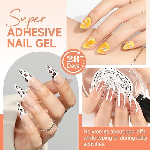 UNA GELLA Gel Nail Glue,30g U V/LED Lamp Required Super Strong Solid Nail Glue Gel 2pcs For Fake Acrylic Nails Tips Press Ons Extension Soak Off DIY Salon thumbnail 2