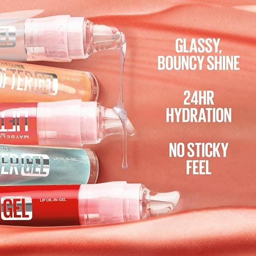 MAYBELLINE Lifter Oil-in-Gel Lip Gloss for Glassy, Bouncy Shine, Hydrating, Tinted Lip Balm and Moisturizer with Hyaluronic Acid and Passionfruit Oil, Mintini (Crystal Clear) thumbnail 4
