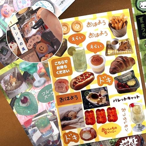 Tmtains 45 Sheets Japanese Manga Style Sticker Book 800+Pcs Heisei Retro Romantic Memory Series Manga Books Style Korean Sticker Aesthetic Japanese Stickers Book for Adults Christmas Gifts (Memory) thumbnail 6