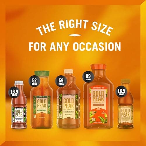 Gold Peak Iced Tea, Zero Sugar Sweet Tea Bottles, 16.9 fl oz, 6 Pack thumbnail 7