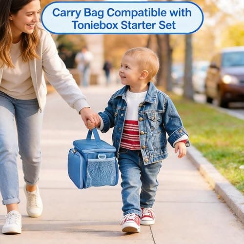 Kowenlic Carrying Case Compatible with Toniebox Starter Set, Carry Bag Compatible with Tonie Figures, Storage Case for Little Tikes Story Dream Machine Starter for Storybook (Purple) thumbnail 2
