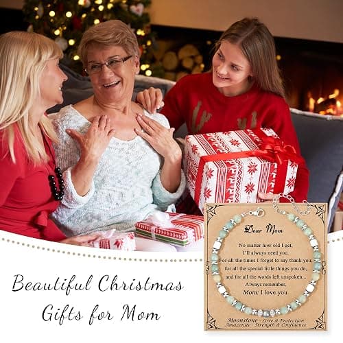 𝗚𝗶𝗳𝘁𝘀 𝗳𝗼𝗿 𝗪𝗼𝗺𝗲𝗻 𝗠𝗼𝗼𝗻𝘀𝘁𝗼𝗻𝗲 𝗕𝗿𝗮𝗰𝗲𝗹𝗲𝘁 Amazonite Colorful Imperial Jasper Stainless Steel Beads Bracelets, Graduation Mothers Day Christmas Birthday Gifts for Her Women thumbnail 7