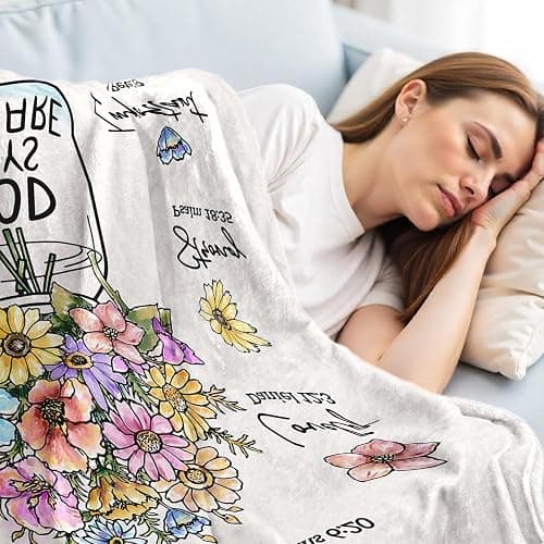 Christian Religious Gifts for Women, Christmas Birthday Gifts for Women | Baptism Communion Inspirational Catholic Faith Gifts for Sister Daughter Girls Her Mom Friend, Soft Throw Blankets 50''x 60'' thumbnail 4