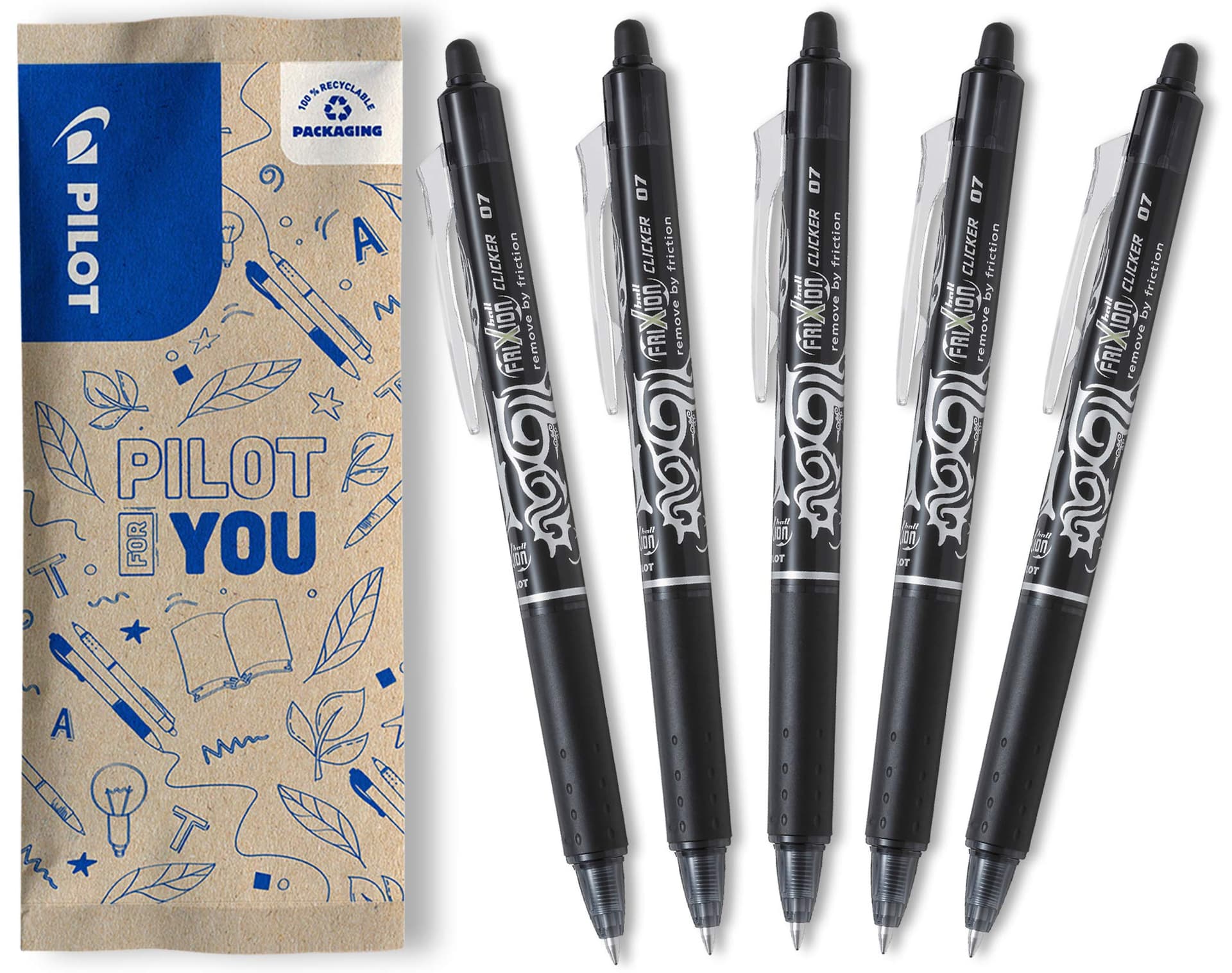 Pilot Pen 3131910538325 Ballpoint Pen, 5 Set, Black - Image 1