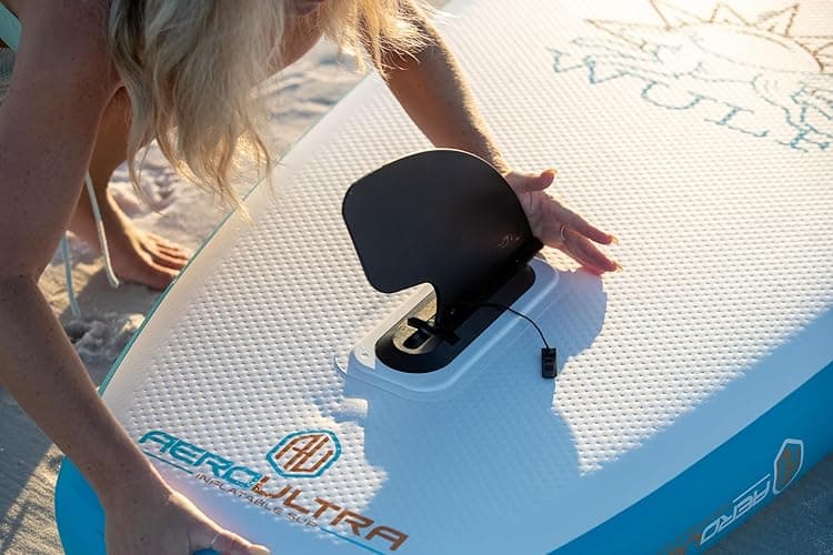 BOTE Wulf Aero Inflatable Stand Up Paddle Board Kit Includes Accessories Adjustable Paddle iSUP Travel Bag Blow Up Pump Safety SUP Coiled Leash Multiple Sizes - 11 FT 4 In - Native Dune thumbnail 5