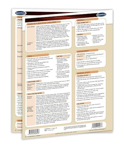 Civil Procedure Law Guide - USA - Law Quick Reference Guide by Permacharts thumbnail 3